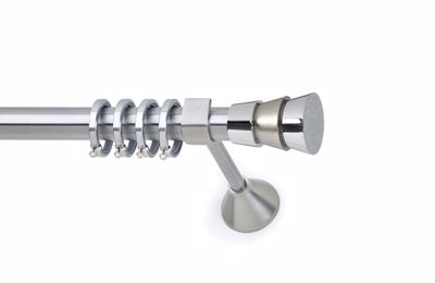 Κουρτινόξυλο φ25 inox m.Triplet